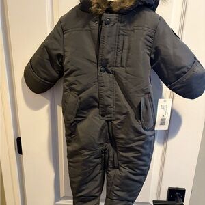 Rothschild Charcoal Snowsuit with Faux Fur Hood